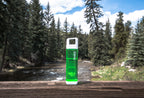 Clean Bottle Square Water Bottle 25oz, BPA-Free Plastic, Clear, Model PSQ-INF-CLEAR, Leak Proof with Carabiner Lid